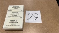 3 Boxes of Federal black pack 22 long rifle
 36