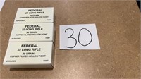 3 Boxes of Federal black pack 22 long rifle
 36