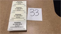 3 Boxes of Federal black pack 22 long rifle
 36