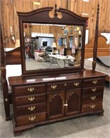 SUMTER CABINET CO. DRESSER WITH BEVELED MIRROR