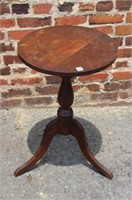 Round Antique Cherry Table 27" Tall 18" Dia