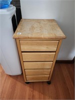 Rolling Wooden Storage Drawers