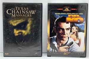 2Pcs DVD Set The Texas Chainsaw Massacre + Dr.No