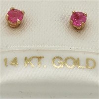 14K  Ruby Earrings