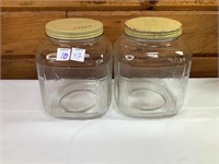 Vintage Glass Jars w/Lids