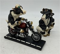 Vintage Highway Holsteins Motorcycle Riding Cow Fi