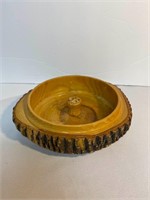 Wood Slice Vintage Nut Bowl