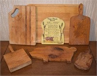 (K) Lot of Wooden Cutting Boards