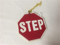 Hanging "Step" Sign, Octogen - 10" x 10"