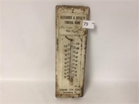 Funeral Home Metal Thermometer - 14" Long