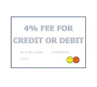 THERE IS 4% FEE FOR USING CARD
