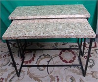 2 MAETL BASE TABLES WITH PEARLITE TOPS