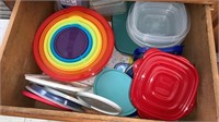 Drawer of Assorted Plastic Containers,