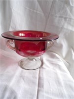 FOOTED BOWL WITH HANDLES