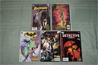 5 modern age DC Batman comic books; as is