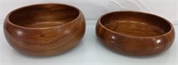 2 Monkey pod bowls 12" ea great condition