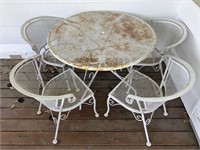 Heavy Patio Table & Chairs Heavy Metal