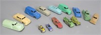 Vintage Tootsie toy vehicles.