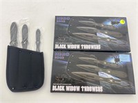 2 NIB Black Widow Throwing Knife Sets