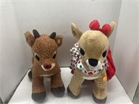 2 cnt Plush Stuffed Reindeer