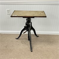 Industrial Table with Adjustable Tripod Base