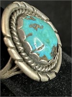 BISBEE STERLING TURQUOISE RING SIZE 9