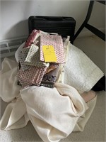 Stack of Asst Linens, Tableclothes, & More
