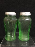 Hazel Atlas Uranium Glass S&P Shakers