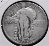 1929 D STANDING QUARTER F