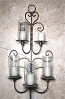 Pair of Metal Wall Sconce Candle Holders