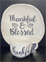 Thankful & Blessed LTD commodities plate & mug