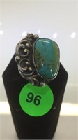 STERLING SILVER RING WITH TURQUOISE