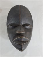 African carved wood mask 13" x 8"