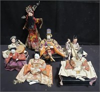 Group of Asian dolls box lot