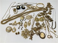 Gold Colored Fancy Costume Jewelry