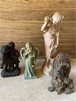 4 smaller statues