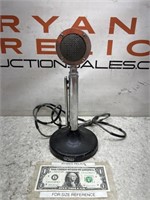 Vintage Astatic microphone on stand