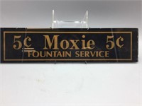 Glass 5 cents Moxie Sign