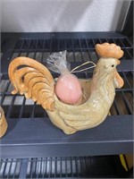 Beautiful Rooster Candle/Egg Holder NEW