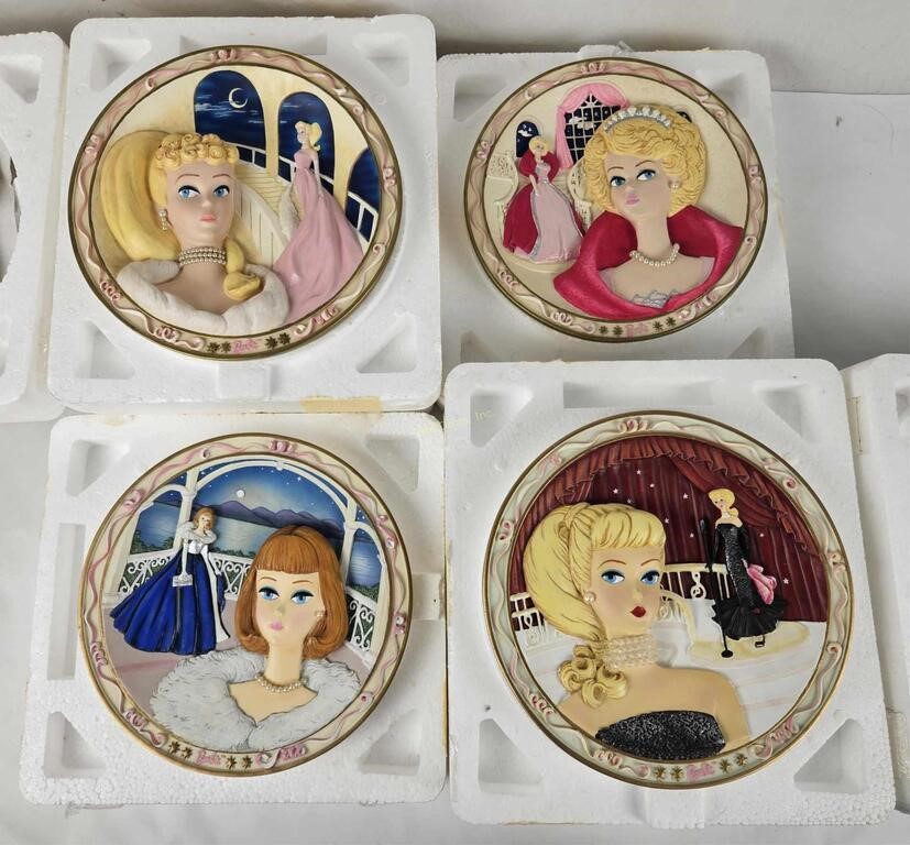 4 Bradford Exchange Barbie Collector Plates