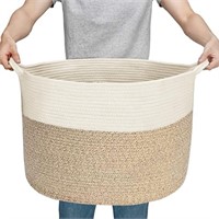 Large Laundry Hamper, Tall Woven Rope