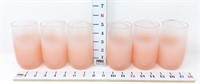 (6) Peach Frosted Drinking Glasses