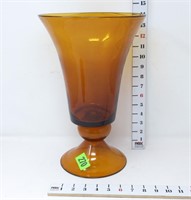 Large Amber Glass Vase