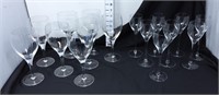 (2) Sets of Clear Wine Glasses