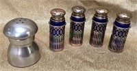 Lot includes two vintage cobalt blue glass and