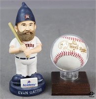 Astros Ball & Evan Gattis Resin Figurine