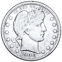 1900-O Barber Silver Quarter NICELY CIRCULATED