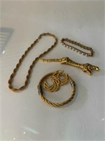 1970â€™2 Gold tone costume jewelry
