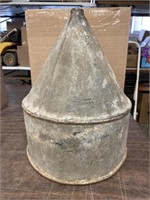 13" Galvanized Funnel Vintage/ Shipping