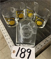 John Club Purdue Boilermaker Whiskey Glasses